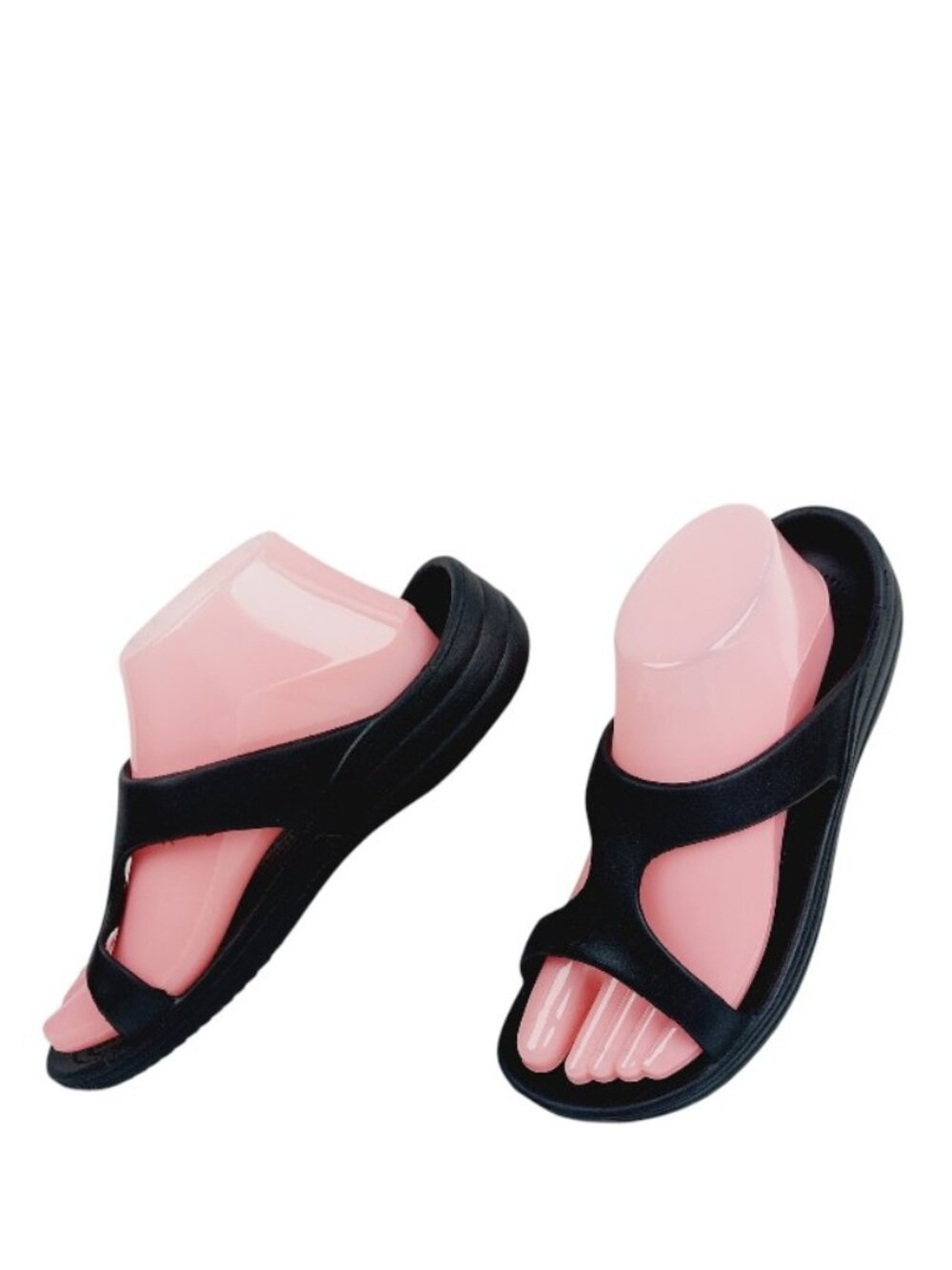 Dawgs Women's Black Original Curve Strap Rubber Slip-On Slide Sandal Size 10